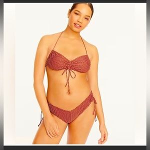 J.Crew brown polka dot swimsuit